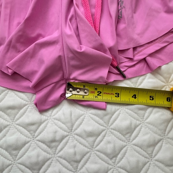 Luogongzi 2 in 1 Flowy High Rise Athletic Butterfly Shorts Pink Size Small - Picture 6 of 9